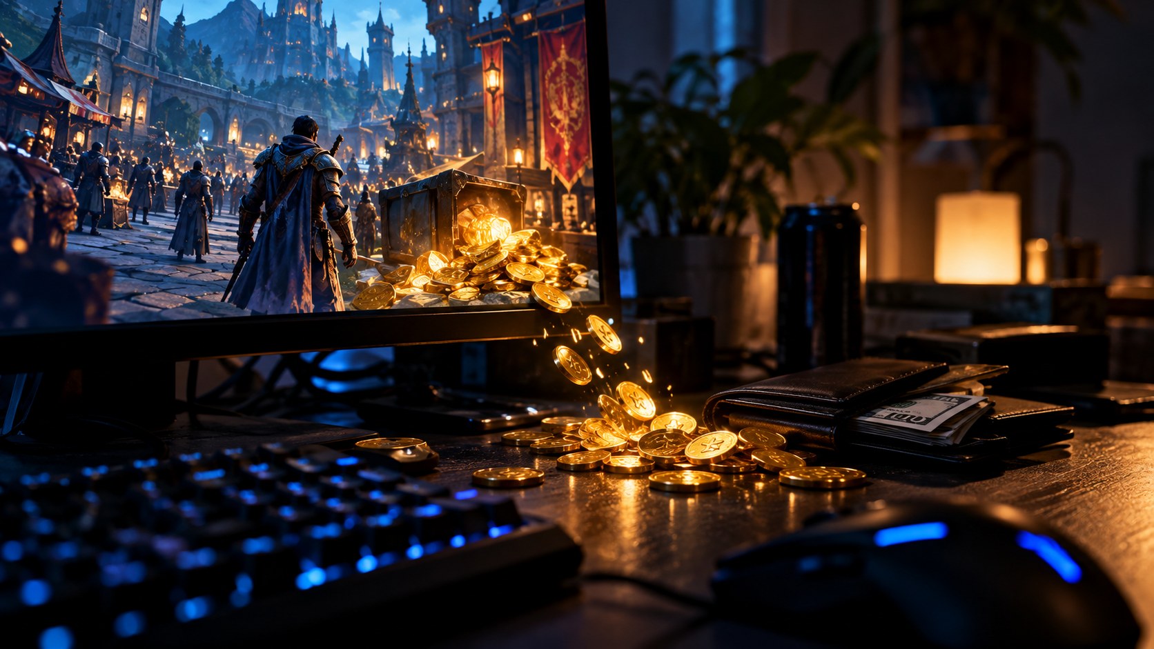Editorial illustration for “How MMO gold markets work”.